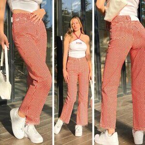 THE RAGGED PRIEST High Waisted Straight Leg Cut Off Jean Sz 24